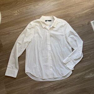 Jenni Kayne Women’s Classic Cotton Button Up in White Sz M 100% Cotton EUC